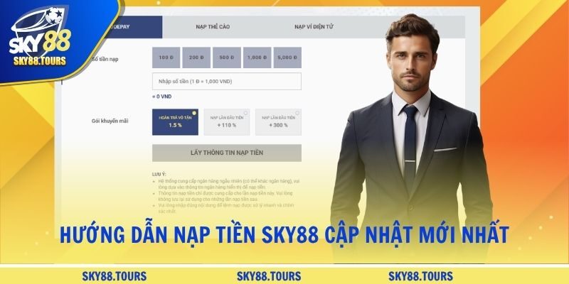 Hướng dẫn nạp tiền SKY88 cập nhật mới nhất